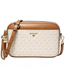 Michael Kors MK Jet Set Charm Camera Bag With Dust Bag (White)
