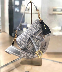 Dior Saddle Oblique Grey With Original box