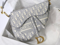 Dior Saddle Oblique Grey With Original box