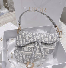 Dior Saddle Oblique Grey With Original box