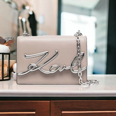 Karl Lagerfeld K Signature Cross Body Shoulder Bag With OG Box & Dust Bag (PINK - 424)