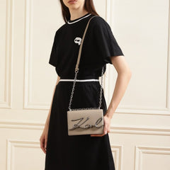 Karl Lagerfeld K Signature Cross Body Shoulder Bag With OG Box & Dust Bag (PINK - 424)