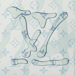 Louis Vuitton LV M22570 Keepall Bandoulire Premium Monogram Unisex Duffle Bag With Dust Bag (Blue - 625)