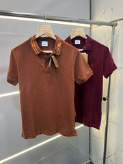 BURBERRY PREMIUM POLO T-SHIRT WITH BRAND BOX (533)