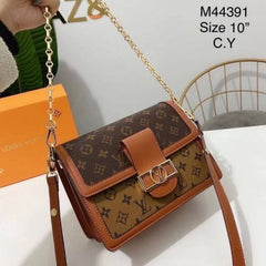 Louis Vuitton LV Dauphine Monogram Bag With OG Double Box & Dust Bag (Brown - 619)
