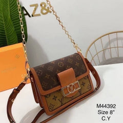 Louis Vuitton LV Dauphine Monogram Bag With OG Double Box & Dust Bag (Brown - 619)