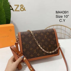 Louis Vuitton LV Dauphine Monogram Bag With OG Double Box & Dust Bag (Brown - 619)