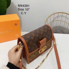 Louis Vuitton LV Dauphine Monogram Bag With OG Double Box & Dust Bag (Brown - 619)