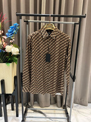 Fendi Full Monogram Brown Full Sleeves Shirt