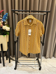 Zara Crochet Shirt Yellow