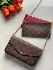 Louis Vuitton LV Felicie Monogram Pochette With OG Box & Dust Bag (Brown - 731)