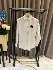 Balmain Chest Logo Sleeves Print Box Pack Full Sleeves Shirt White