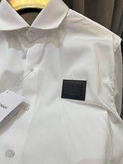 Balmain Chest Logo Sleeves Print Box Pack Full Sleeves Shirt White