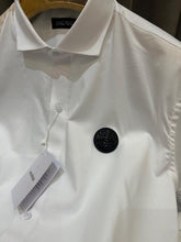 Balmain Round Chest Logo Back Print Box Pack Full Sleeves Shirt White