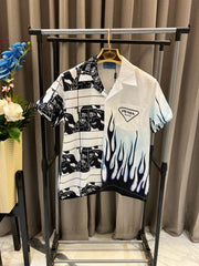 Prada Milano Fire Half Sleeves Shirty)