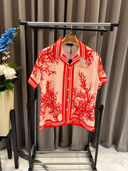 Amiri Bandana Scarry Night Half Sleeves Shirt Red