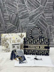 Dior Book Tote Mini Blue With OriginalBoxDustCover Ribbon