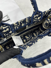 Dior Book Tote Mini Blue With OriginalBoxDustCover Ribbon