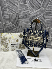 Dior Book Tote Mini Blue With OriginalBoxDustCover Ribbon