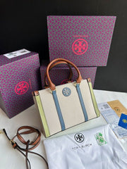 Tory Burch Mini Tote Bag With OG Box & Dust Bag & Extra Shoulder Strap (Green 595)