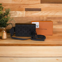 Louis Vuitton LV Aero Mini Soft Trunk With OG Box & Dust Bag (Black Embossed - 724)