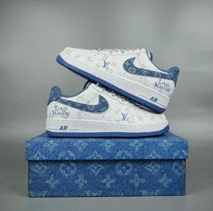 NIKE | AIRFORCE 1 X LOUIS VUITTON DENIM BLUE
