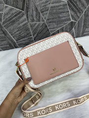 Michael Kors MK Maeve Camera Bag With Dust Cover Beige