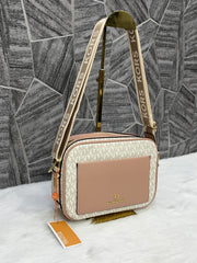 Michael Kors MK Maeve Camera Bag With Dust Cover Beige