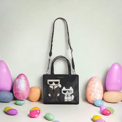 Karl Lagerfeld Maybelle Crossbody Shoulder Bag With Dust Bag (Black - 465)