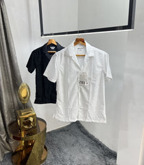 Zara Black Leaf Printed Premium Crochet Shirt