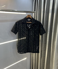 Zara Black Designer Premium Crochet Shirt