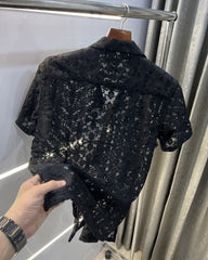 Zara Black Designer Premium Crochet Shirt