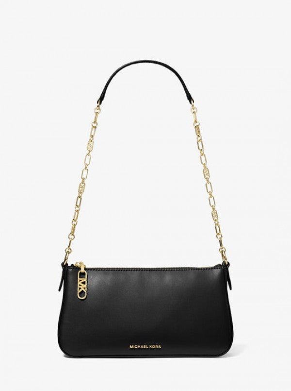 Michael Kors MK Empire Medium Leather Chain-Link Pochette 9330-2