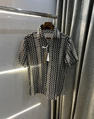 Christian Dior Black Designer Premium Crochet Shirt