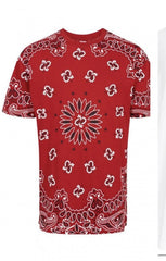 Supreme Red All Over Print Imported Oversized T-Shirt