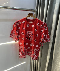 Supreme Red All Over Print Imported Oversized T-Shirt