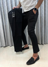 Armani Belt Strech Black Imported Premium Trouser