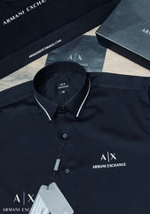 Armani Exchange BLACK PREMIUM SHIRT WITH BRAND BOX PACKING AND CARRY BAG 1621