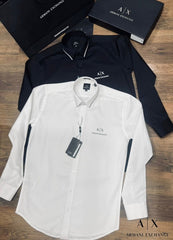 Armani Exchange BLACK PREMIUM SHIRT WITH BRAND BOX PACKING AND CARRY BAG 1621