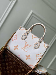 Louis Vuitton LV M22976 On The Go Pochette With OG Double Box & Dust Bag - Coin Pouch (White Brown - 622)