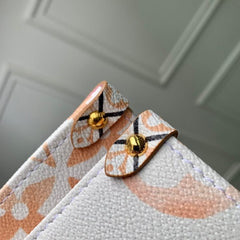 Louis Vuitton LV M22976 On The Go Pochette With OG Double Box & Dust Bag - Coin Pouch (White Brown - 622)