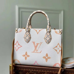 Louis Vuitton LV M22976 On The Go Pochette With OG Double Box & Dust Bag - Coin Pouch (White Brown - 622)