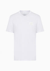 Armani Exchange White Patch Work Premium Classic T-Shirt