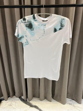 ARMANI EXCHANGE HALF PRINT ROUND NECK T-SHIRT WHITE
