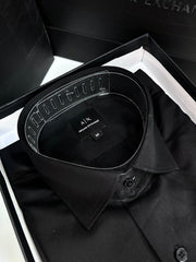 Armani Exchange REFLECTIVE PRINT PREMIUM BLACK SHIRT WITH BRAND BOX PACKING AND CARD CARRY BAG 1444