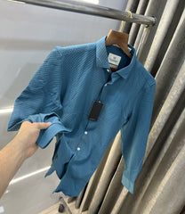 Scotch & Soda Blue Texture Fabric Premium Shirt