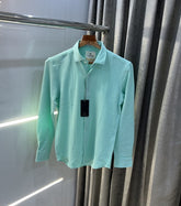 Scotch & Soda Aqua Green Texture Fabric Premium Shirt