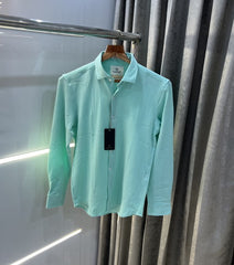 Scotch & Soda Aqua Green Texture Fabric Premium Shirt