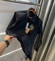 Balmain Paris Black Patch Logo Premium Shirt