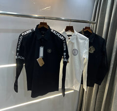 Balmain Paris Black Patch Logo Premium Shirt